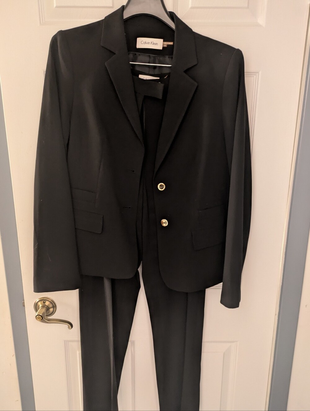 Calvin Klein Black Two-Button Women's Suit Jacket & Pants